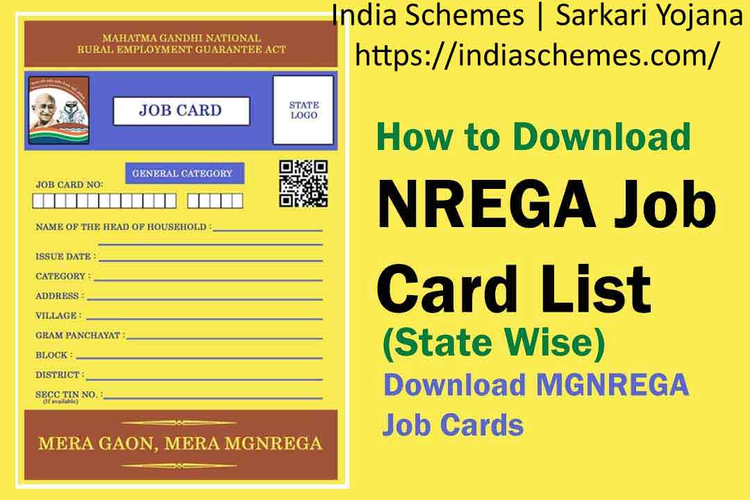 NREGA Job Card List 202021 MGNREGA Works List Nrega.nic.in