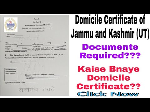 Jammu and Kashmir domicile certificate 2020