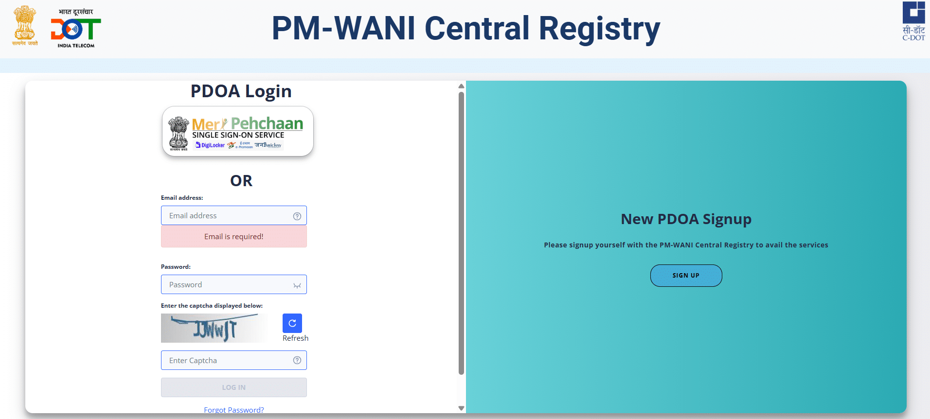 PM-WANI PDOA Portal
