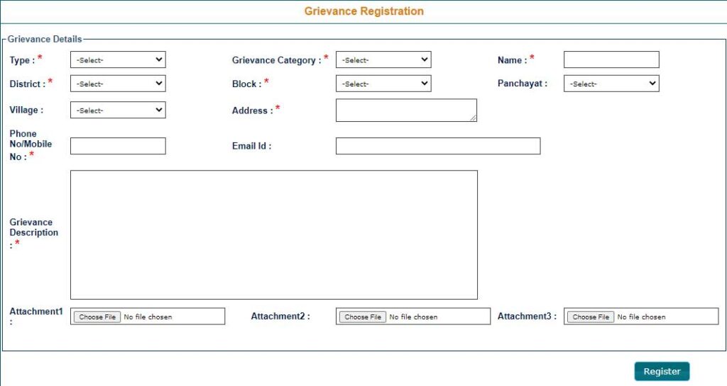 Grievance Registration
