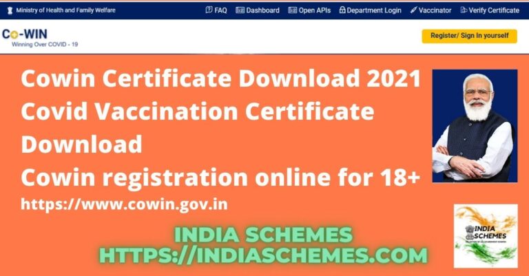 Cowin Certificate Download 2021