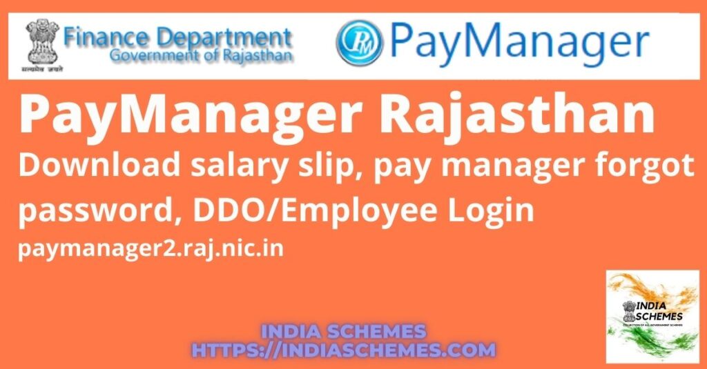 PayManager Rajasthan 2021 | Download Salary Slip | DDO/Employee Login ...