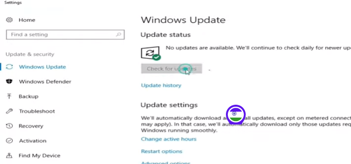  Windows update page 