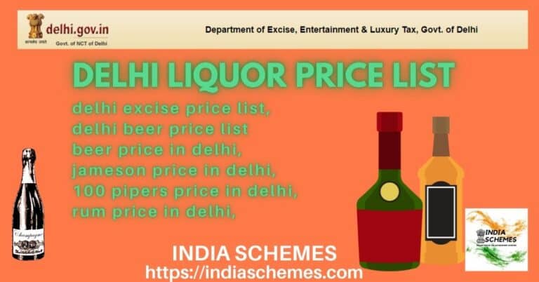 Delhi Liquor Price List