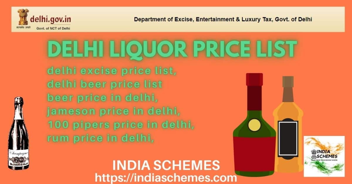 Delhi Liquor Price List